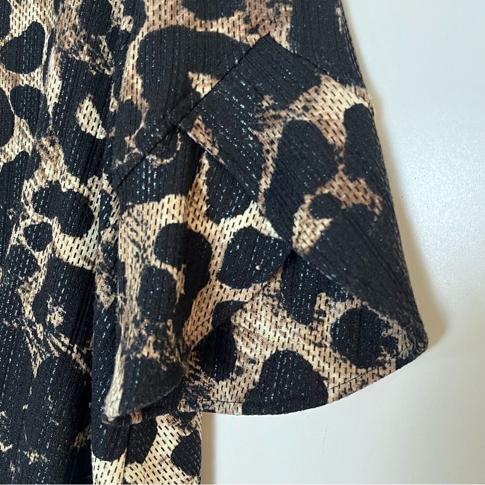 Ali Miles Statement Jacket Petite Small Animal Print Oversized Buttons Lagenlook - Picture 5 of 9